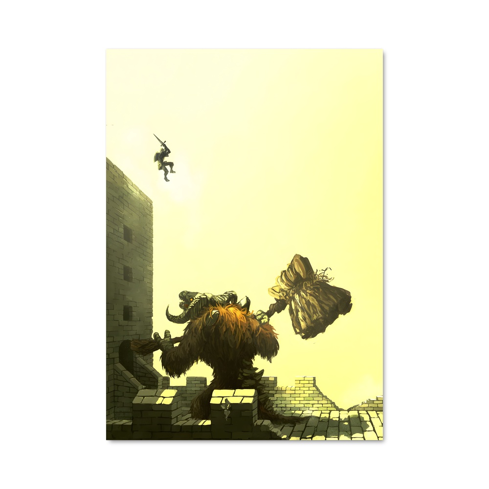 Poster L'Ascension du Héros – affiche Dark souls